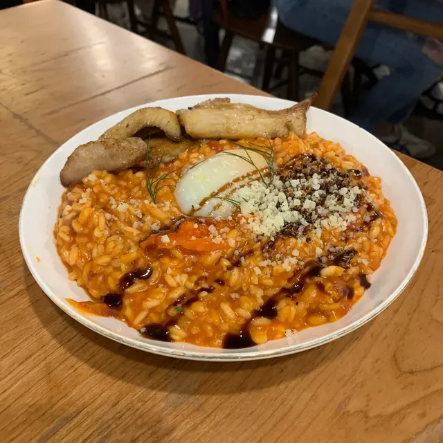 蕃茄培根豬頸肉燉飯