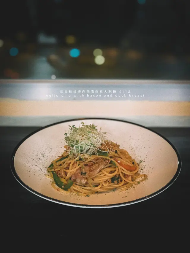 蒜香辣椒煙肉鴨胸肉意大利粉