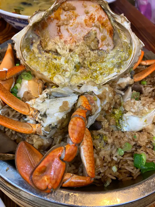 籠仔荷葉膏蟹蒸飯