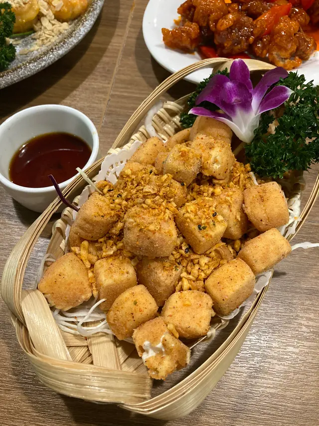 七味黃金炸一口金磚豆腐