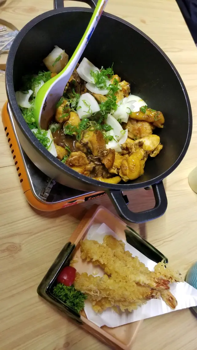 雞煲汁醬配天婦羅真是一絕啊!👍👍👍