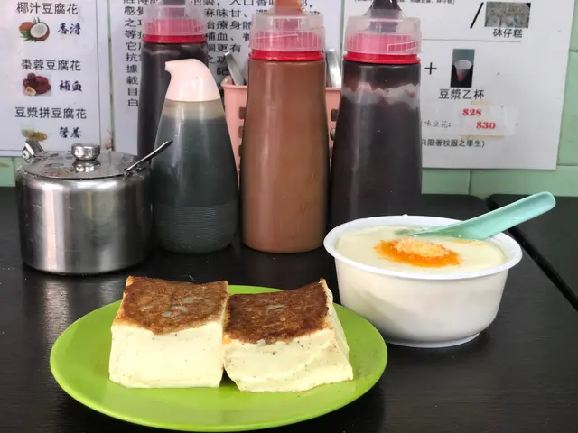 豆腐花+煎釀豆腐