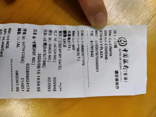 The detailed receipt was lost, but we had this credit card receipt.