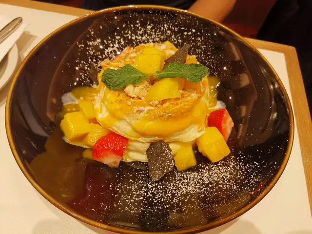 Mango coconut pancake 