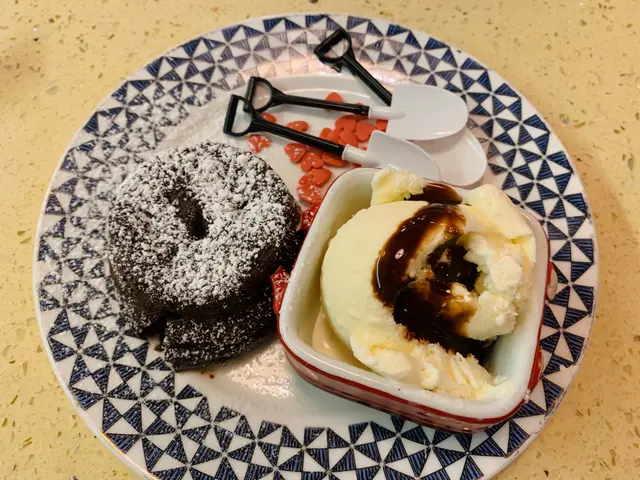 朱古力心太軟配雪糕