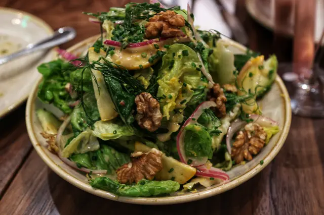 Summer Salad, Walnuts, Parmesan