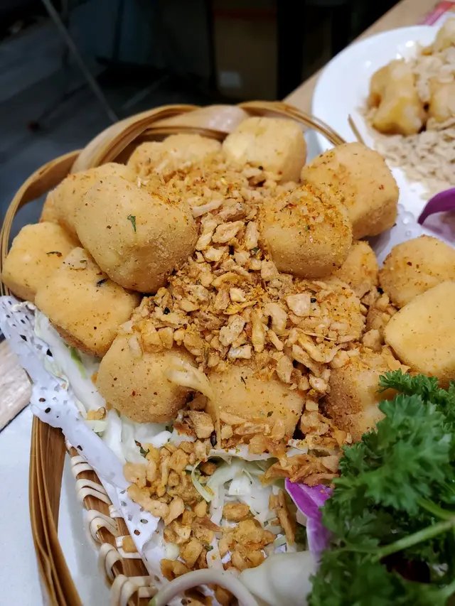 七味黃金炸一口金磚豆腐