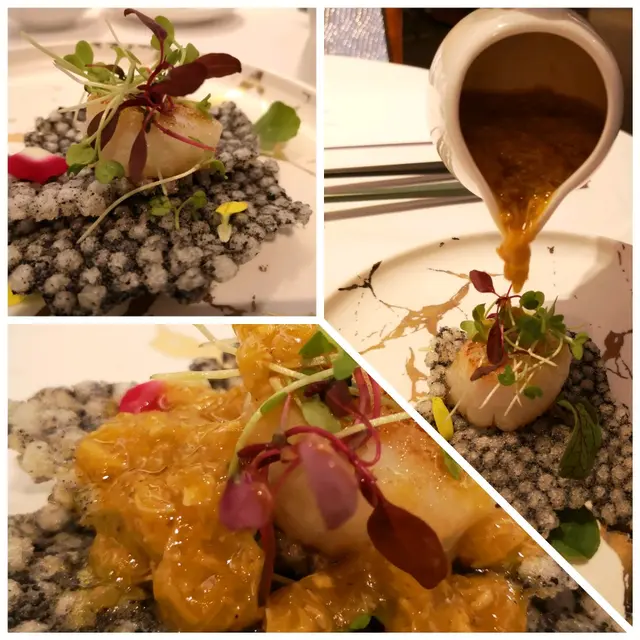 蟹粉香煎糖心帶子