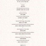 Four course  menu