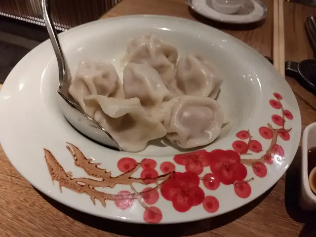 這水餃是沒有附湯的,但有醋以供沾點享用。器具亦很精緻,賣相吸引。但水餃質素只有一般以上的水平,沒有什麼特別驚喜,但亦不是差。