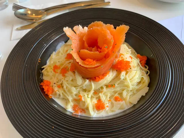 Smoked Salmon and Crab Roe Angel Hair