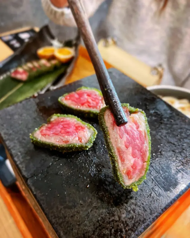 初見香草吉列牛+糖心蛋+贊岐烏冬