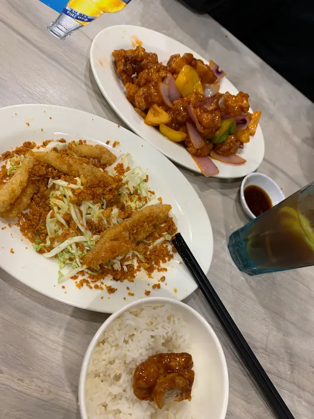 椒鹽鮮魷、咕嚕肉