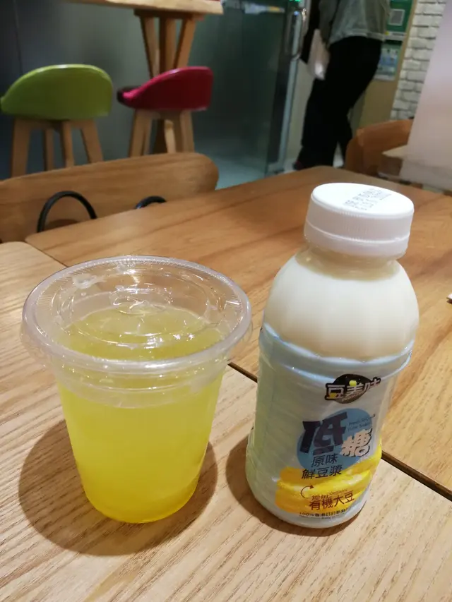 檸檬柑桔水&凍豆漿