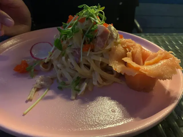 煙三文魚蟹籽卡邦尼扁意粉