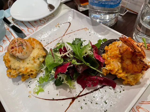 烤大啡菇海鮮意大利飯