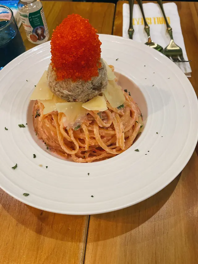 明太子蟹肉扁意粉