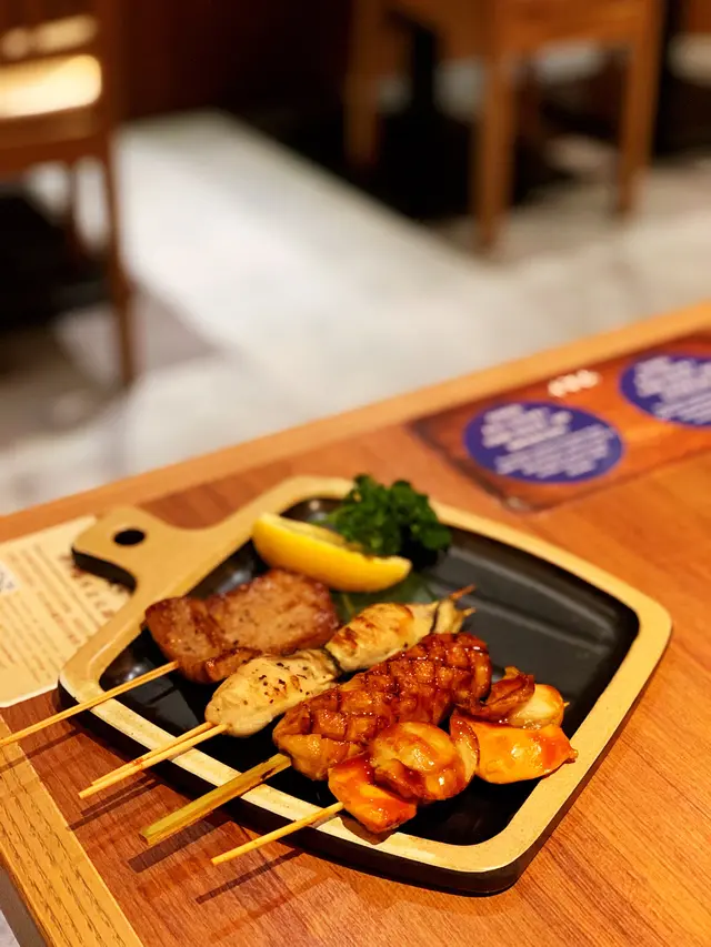 厚切雪花牛舌芯&廣島蠔&免治雞肉串&帆立貝