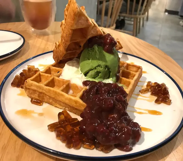 紅豆抹茶雪糕窩夫