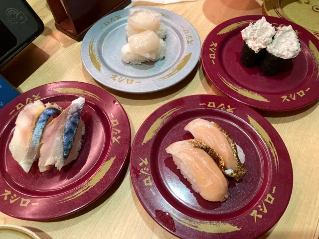鹽醋漬鯖魚,日本產帆立貝,炙燒三文魚腩,吞拿魚沙律