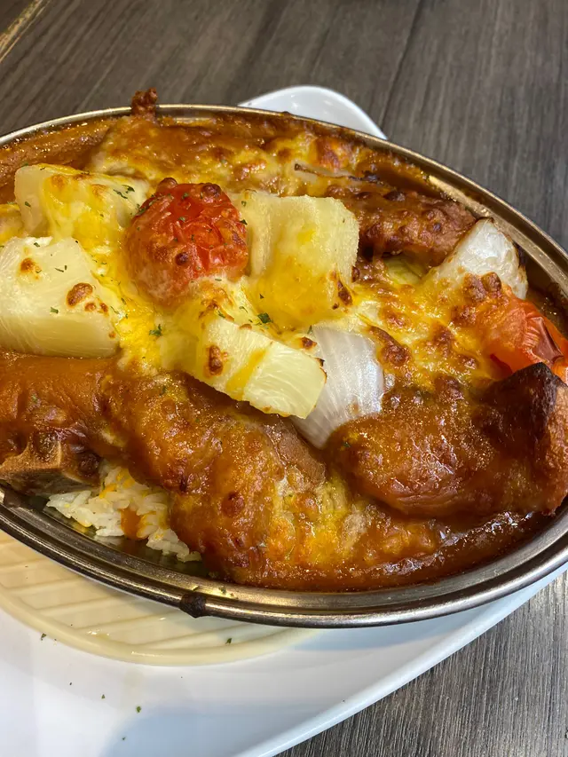 焗意式厚豬扒飯