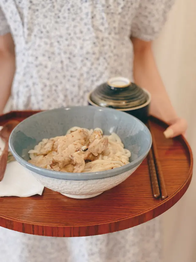 日式燒雞扒胡麻冷烏冬 