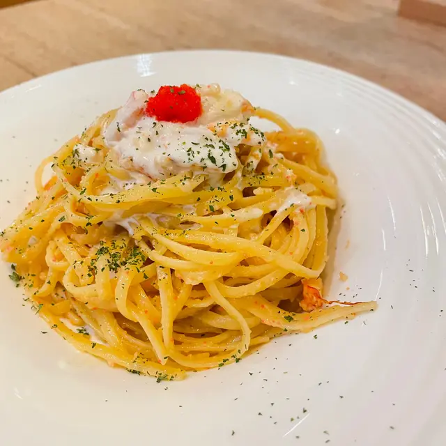 蒜香明太子蟹肉意粉