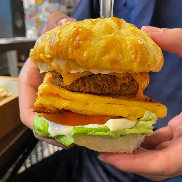 南瓜薯餅奄列漢堡