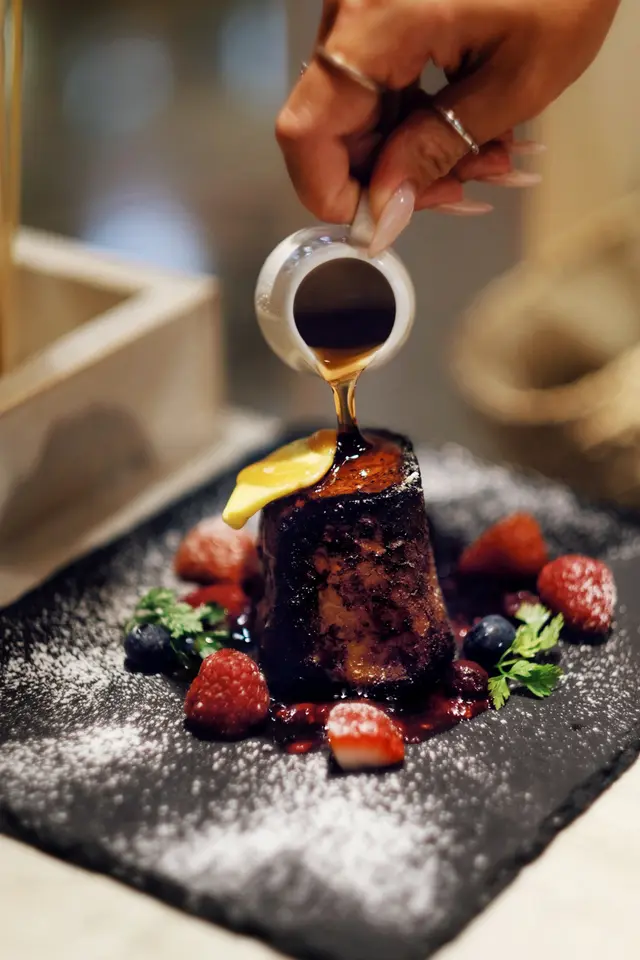 法式西多士配雜莓