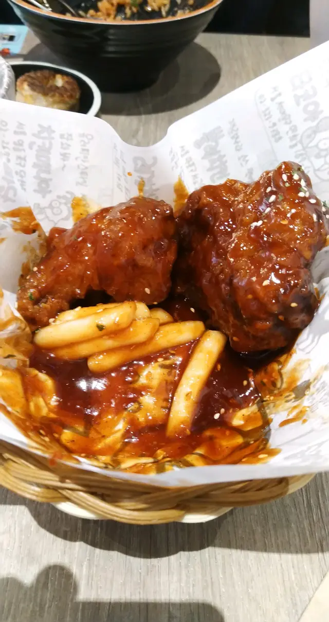 半份甜辣炸雞