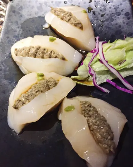 極級蟹膏帶子刺身