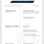 The Envoy Set Dinner Menu (Available from 4 Jul)