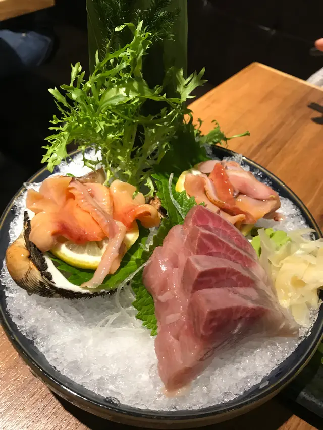 刺身 - 活赤貝+油甘魚