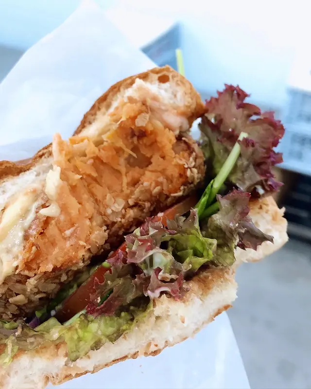 自家製素菜餅漢堡