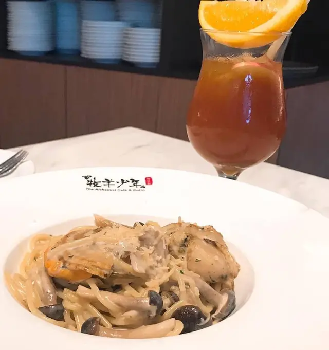 鮮忌廉野菌帆立貝意粉