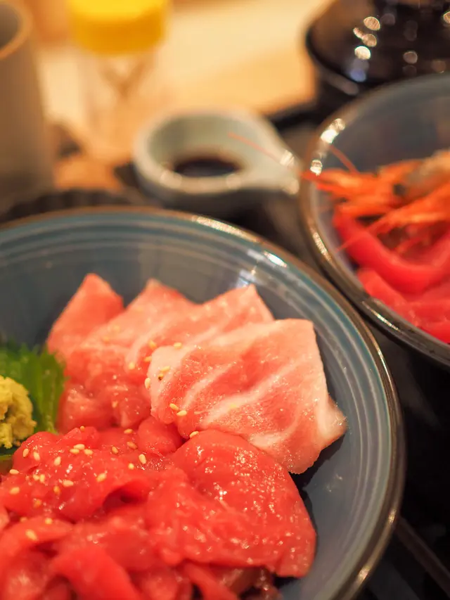 中落ち、鮪魚蓉、大toro、中toro丼