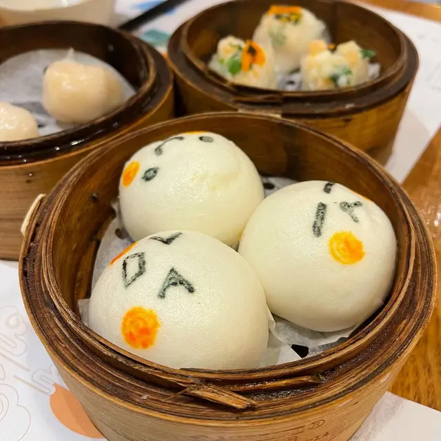 卡通流心芋蓉包