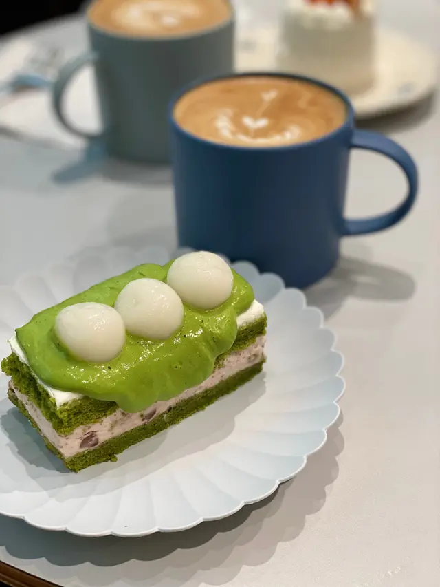 抹茶紅豆白玉蛋糕