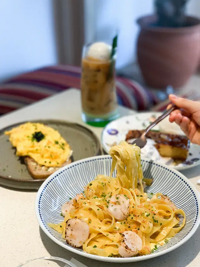 忌廉腐乳醬北海道帶子闊麵