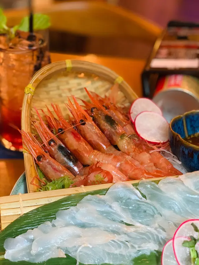 花酒漬甘蝦刺身6切