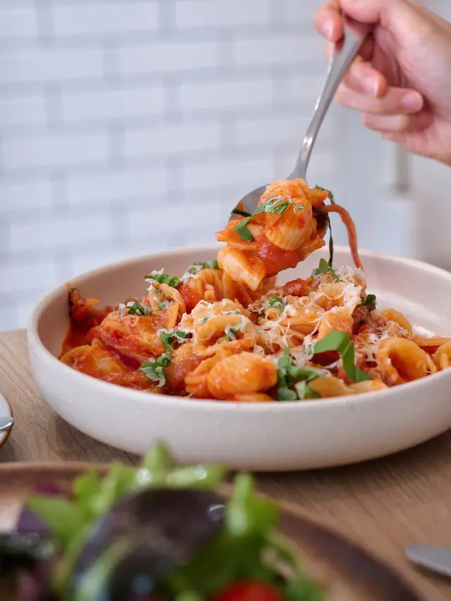 辣茄汁豬面肉貓耳朵粉