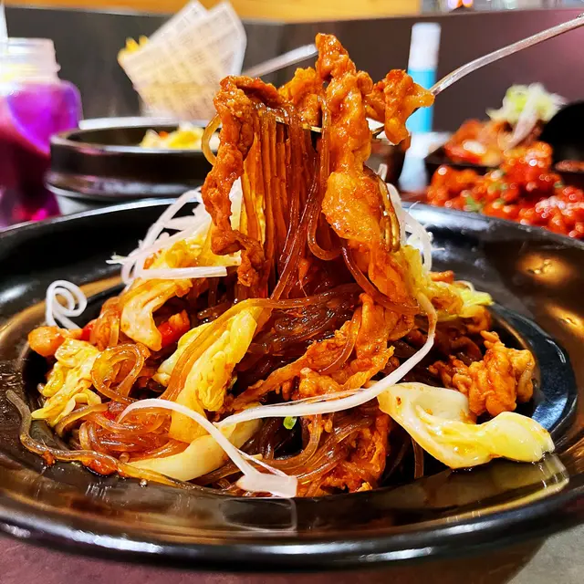 日式薑茸燒汁豚肉炒粉絲