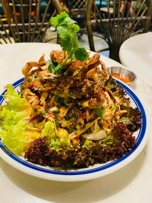 青芒果軟殼蟹沙律