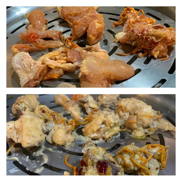 紅棗杞子蟲草花蒸雞