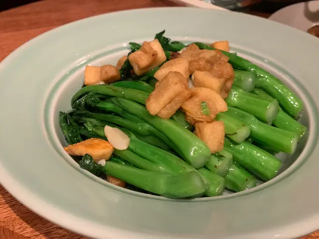 生炒豬油渣菜心