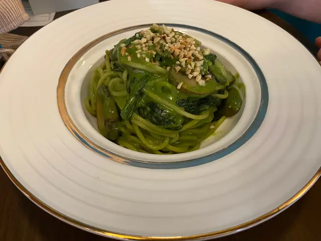 菠菜汁蘑菇意粉
