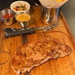 juicy and tender steak. high quality meat