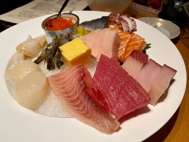 刺身款式多, encore: 帆立貝同馬刀貝, 次選油金魚, 蟹子
