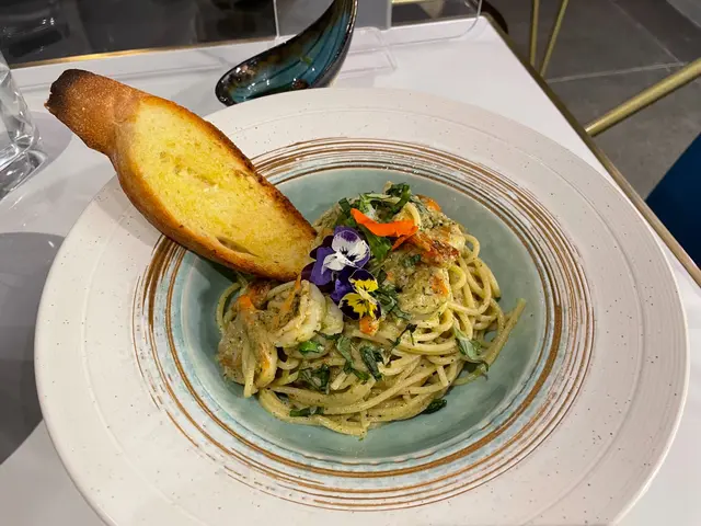 青醬蝦意大利麵條