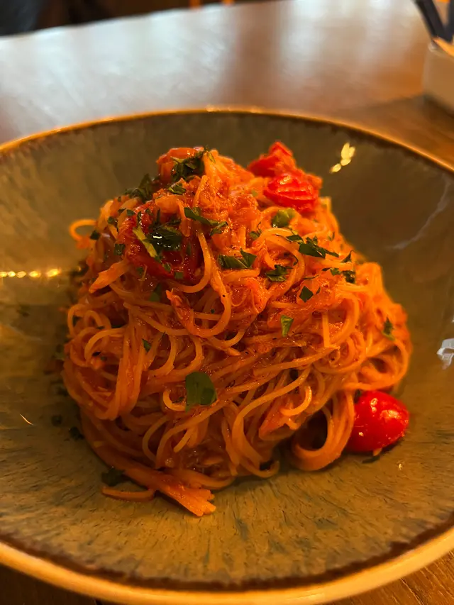 龍蝦汁蟹肉天使麵